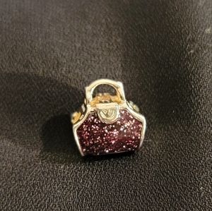 Authentic CHAMILIA Purple Purse fits Pandora Type Bracelets 925 silver